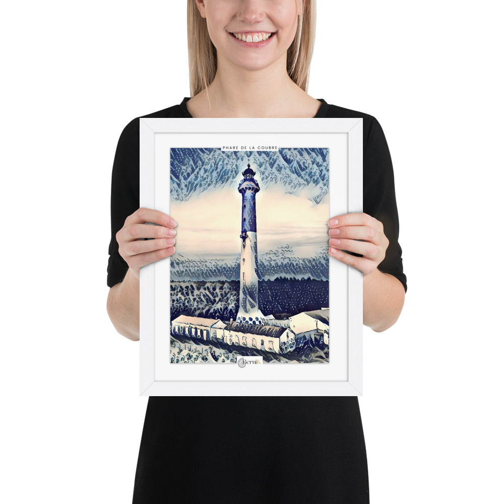 Ambiance marine avec le phare de la Coubre stylisé