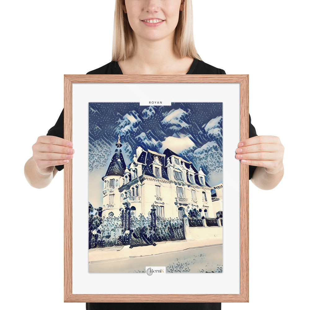Affiche décorative capturant l'atmosphère balnéaire et rétro de Royan.