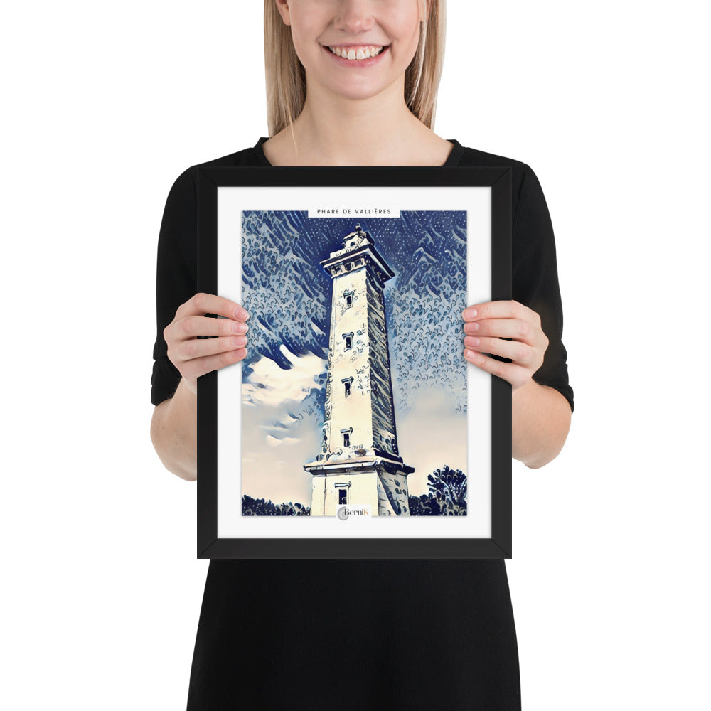 Phare de Vallières vu depuis la plage, style japonais