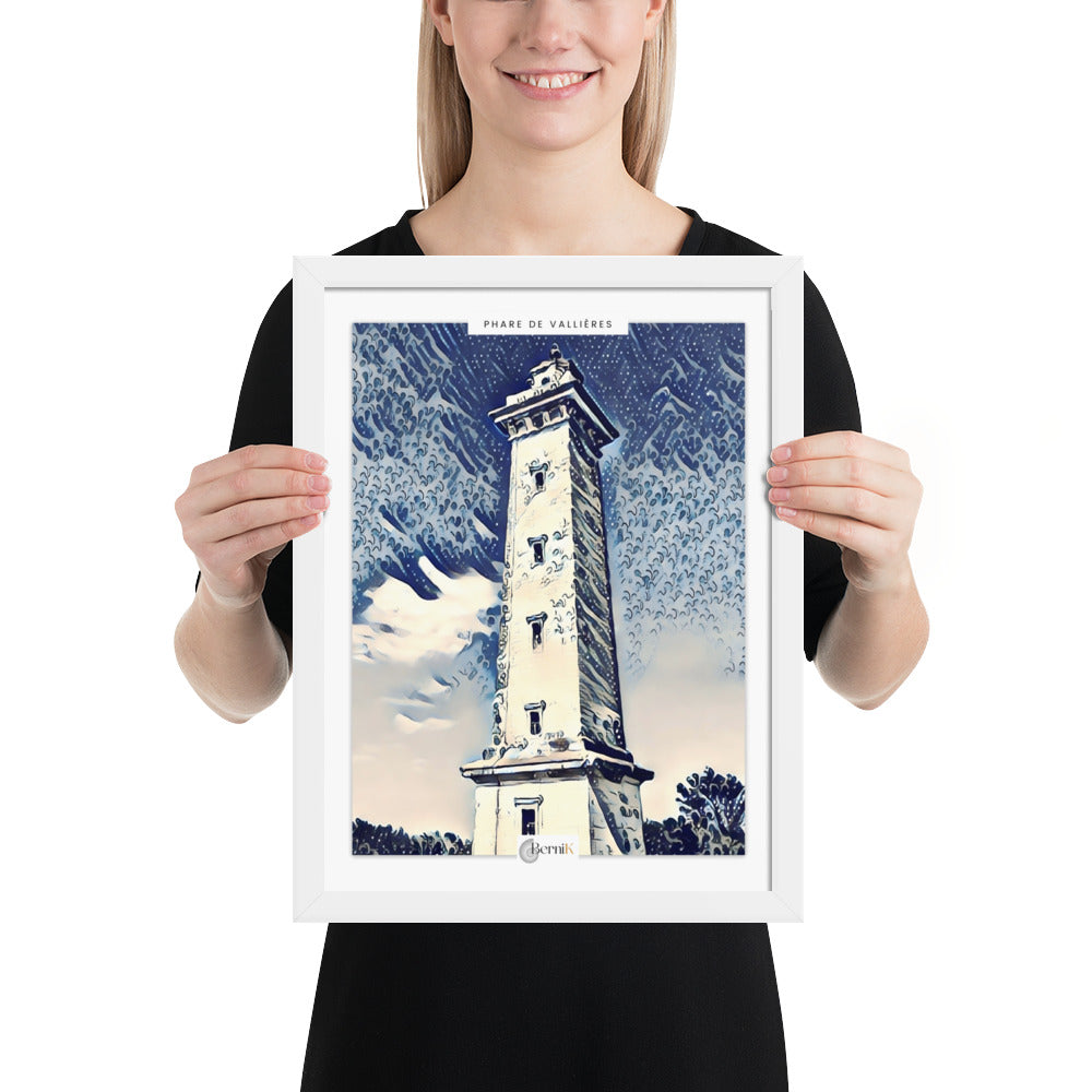 Illustration fine du phare et de la mer