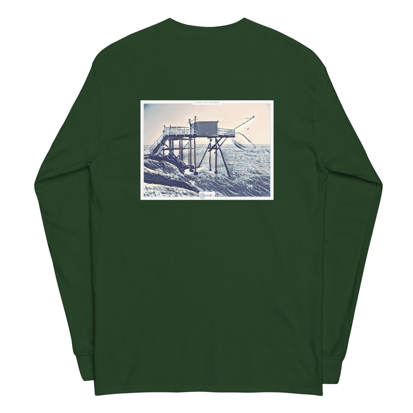 Tshirt en coton de qualite superieure, design carrelet marine, coupe classique et confortable pour tous.