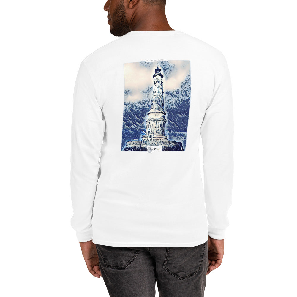 T-shirt en coton, affichant une illustration intemporelle du Phare de Cordouan, véritable hommage à cet emblème de l'Atlantique.