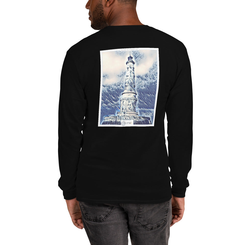 T-shirt en coton premium, illustré d'une image du Phare de Cordouan capturant les vibrations marines et l'esprit de l'Atlantique.