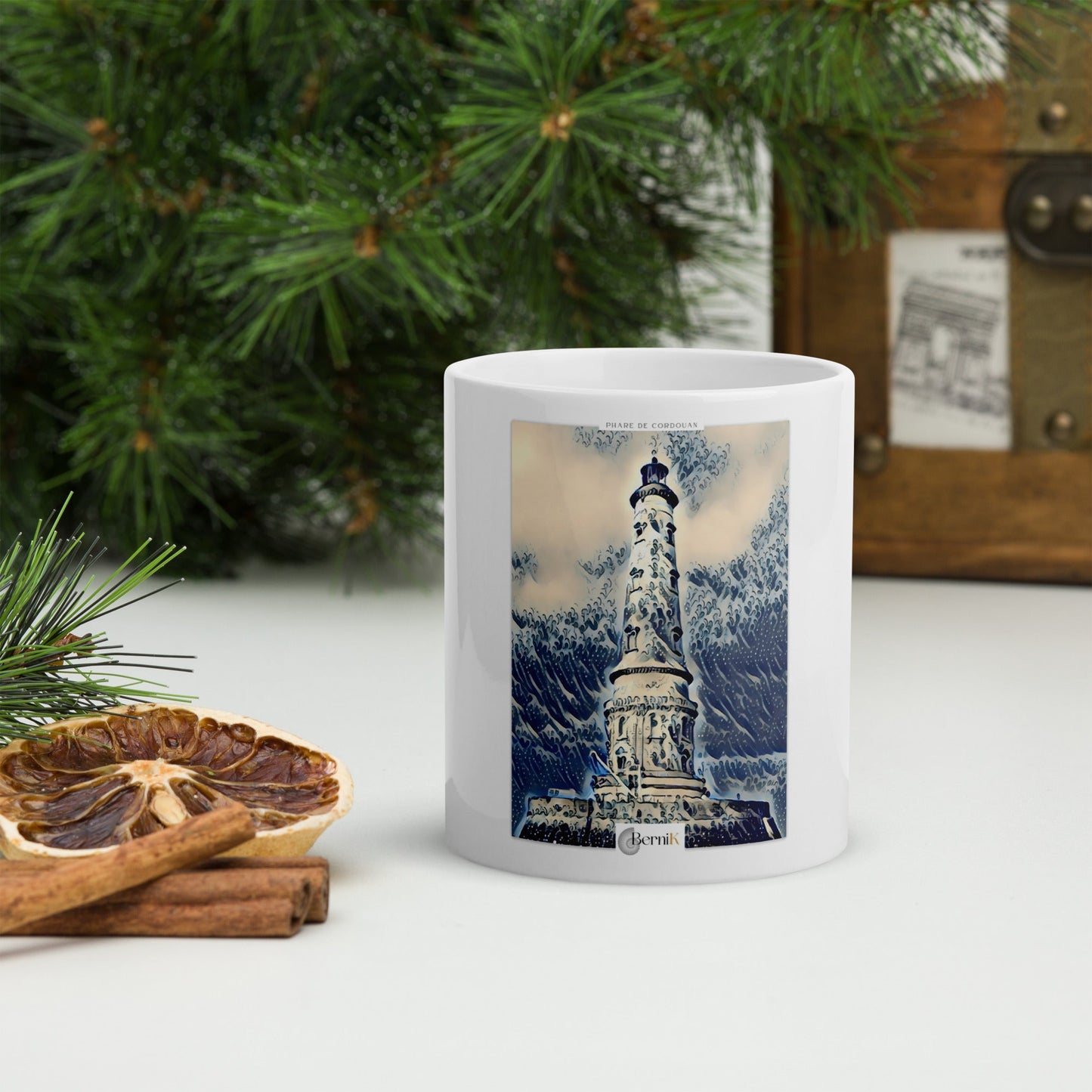 Mug représentant le phare de Cordouan, une touche marine pour vos pauses café.