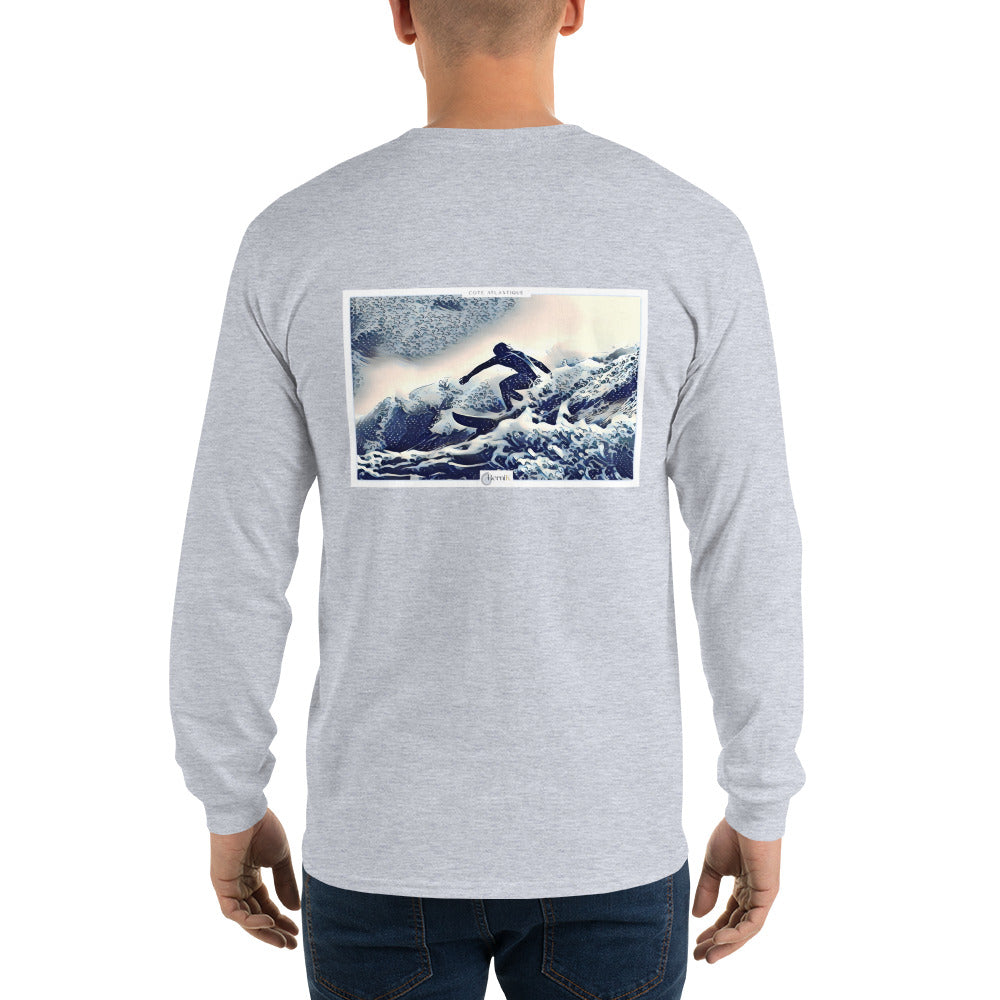 T-shirt avec design surfeur à Hossegor dans le style des estampes japonaises, un confort optimal et une coupe classique.