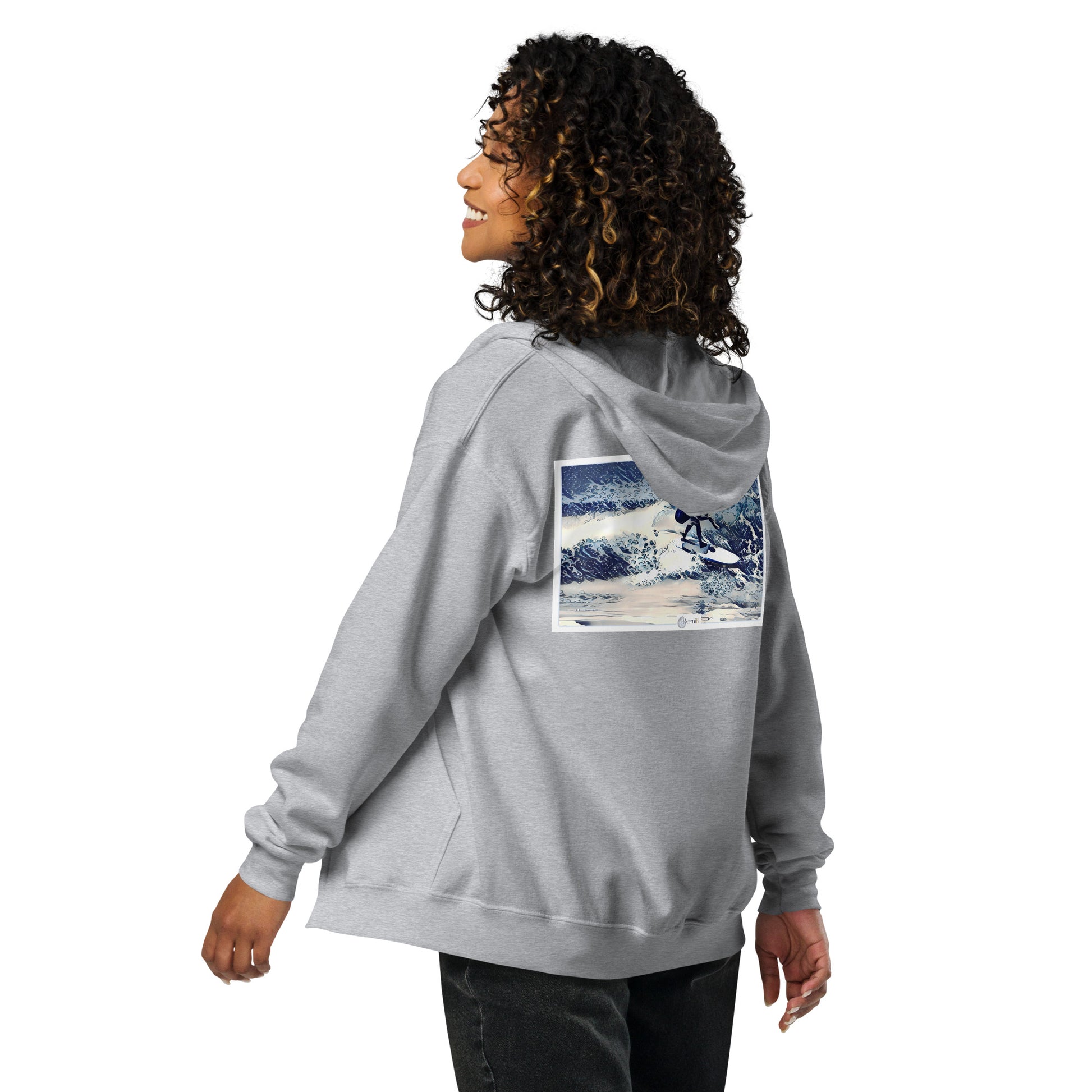 Sweat à capuche Femme Ciel - Blason - Made in France Sweat à capuche Femme Ciel - Blason - Made in France